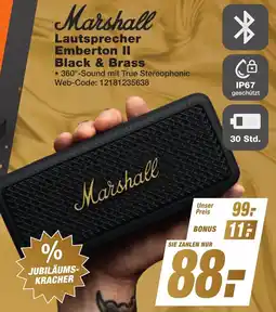 K+B Expert Marshall Lautsprecher Emberton II Black & Brass Angebot