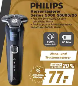 K+B Expert PHILIPS Herrenrasierer Series 5000 S5885/25 Angebot