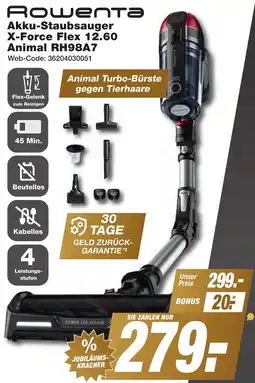 K+B Expert Rowenta Akku-Staubsauger X-Force Flex 12.60 Animal RH98A7 Angebot