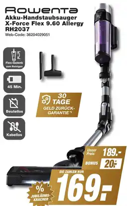 K+B Expert Rowenta Akku-Handstaubsauger X-Force Flex 9.60 Allergy RH2037 Angebot