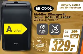K+B Expert BE COOL Mobiles Klimagerät 3-in-1 BCP11KL2102F Angebot