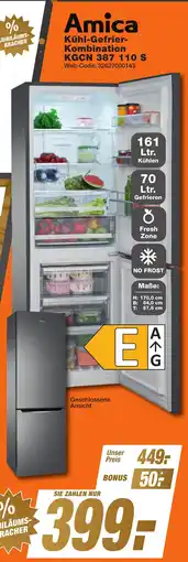 K+B Expert Amica Kühl-Gefrier-Kombination KGCN 387 110 S Angebot