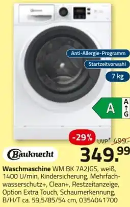 ROLLER Bauknecht Waschmaschine WM BK 7A2JGS Angebot