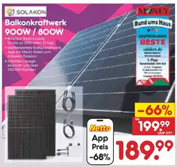 Netto Marken-Discount SOLAKON Balkonkraftwerk 900W / 800W Angebot