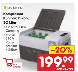 Netto Marken-Discount JUSKYS Kompressor Kühlbox Yukon, 30 Liter Angebot
