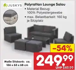Netto Marken-Discount JUSKYS Polyrattan Lounge Salou Angebot