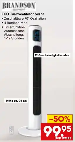 Netto Marken-Discount BRANDSON ECO Turmventilator Silent Angebot