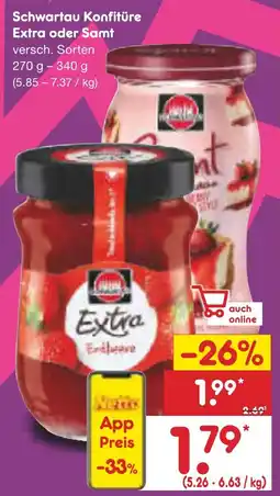 Netto Marken-Discount Schwartau Konfitüre Extra oder Samt Angebot