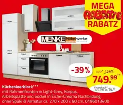 ROLLER MENKE Möbelwerke Küchenleerblock Angebot