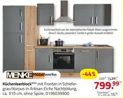 ROLLER MENKE Möbelwerke Küchenleerblock Angebot