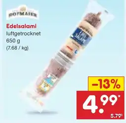Netto Marken-Discount Edelsalami luftgetrocknet Angebot