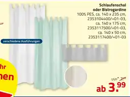 ROLLER Schlaufenschal oder Bistrogardine Angebot