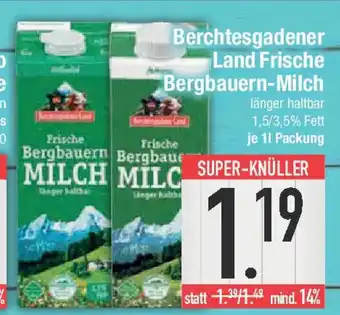 E-Center Berchtesgadener Land Frische Bergbauern-Milch Angebot