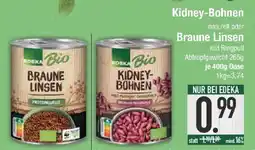 E-Center Kidney-Bohnen naturell oder Braune Linsen Angebot