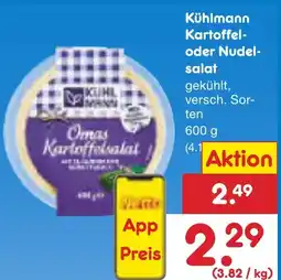 Netto Marken-Discount Kühlmann Kartoffel- oder Nudelsalat Angebot
