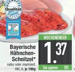E-Center Bayerische Hähnchen- Schnitzel Angebot