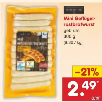 Netto Marken-Discount Mini Geflügel- rostbratwurst Angebot