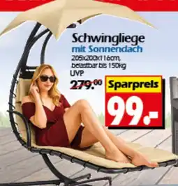 Wreesmann Schwingliege mit Sonnendach Angebot