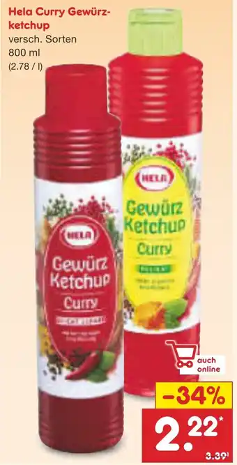 Netto Marken-Discount Hela Curry Gewürzketchup Angebot