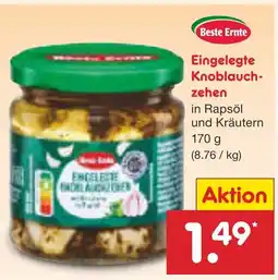 Netto Marken-Discount Beste Ernte Eingelegte Knoblauchzehen Angebot