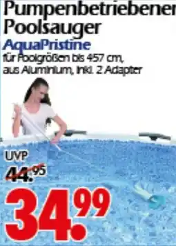 Wreesmann Pumpenbetriebener Teleskopstange Poolsauger AquaPristine Angebot