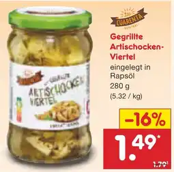 Netto Marken-Discount CUARENTA Gegrillte Artischocken- Viertel Angebot