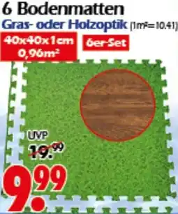 Wreesmann 6 Bodenmatten Gras-oder Holzoptik Angebot