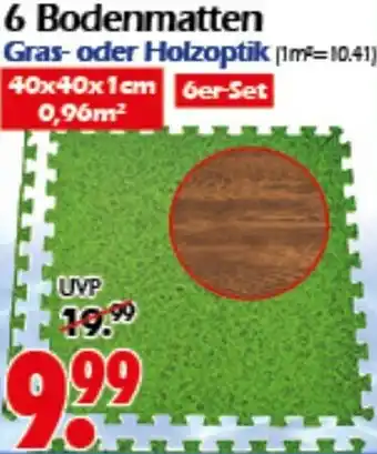 Wreesmann 6 Bodenmatten Gras-oder Holzoptik Angebot