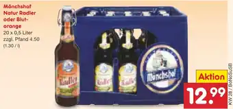 Netto Marken-Discount Mönchshof Natur Radler oder Blutorange Angebot
