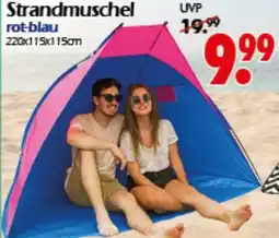 Wreesmann Strandmuschel rot-blau Angebot