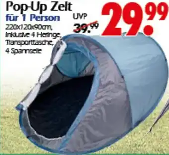 Wreesmann Pop-Up Zelt für 1 Person Angebot