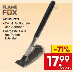 Netto Marken-Discount FLAME FOX Grillbürste Angebot