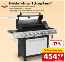Netto Marken-Discount El Fuego Edelstahl-Gasgrill „Long Beach" Angebot