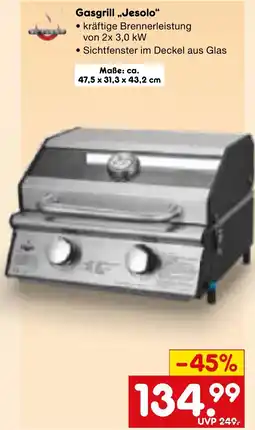 Netto Marken-Discount El Fuego Gasgrill "Jesolo" Angebot