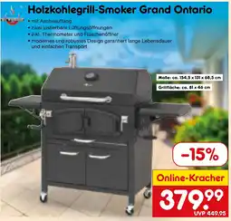 Netto Marken-Discount El Fuego Holzkohlegrill-Smoker Grand Ontario Angebot