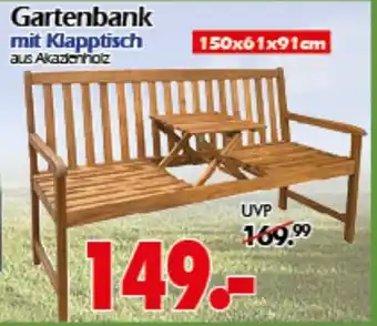 Wreesmann Gartenbank mit Klapptisch Angebot
