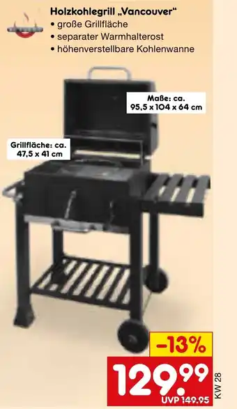 Netto Marken-Discount El Fuego Holzkohlegrill „Vancouver“ Angebot