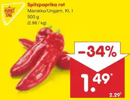 Netto Marken-Discount Spitzpaprika rot Angebot