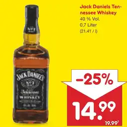 Netto Marken-Discount Jack Daniels Tennessee Whiskey Angebot