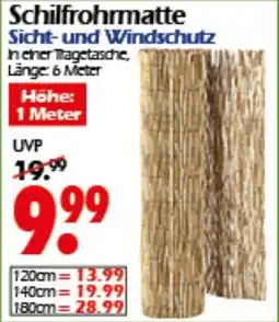 Wreesmann Schilfrohrmatte Sicht- und Windschutz Angebot