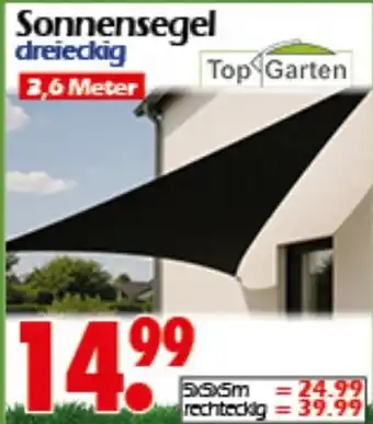 Wreesmann Sonnensegel dreieckig Top Garten Angebot