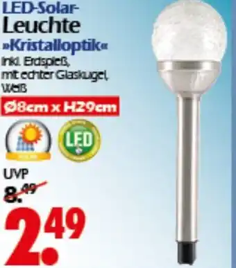 Wreesmann LED-Solar- Leuchte Kristalloptik Angebot