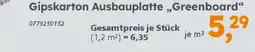 Globus Baumarkt KNAUF Gipskarton Ausbauplatte „Greenboard" Angebot
