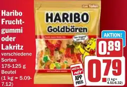 Hit Haribo Fruchtgummi oder Lakritz Angebot