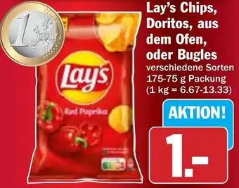 Hit Lay's Chips, Doritos, aus dem Ofen, oder Bugles Angebot