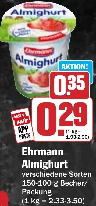 Hit Ehrmann Almighurt Angebot