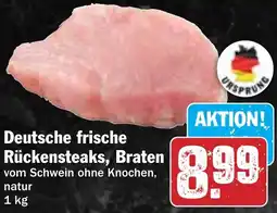 Hit Deutsche frische Rückensteaks, Braten Angebot