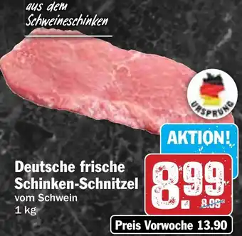 Hit Deutsche frische Schinken-Schnitzel Angebot