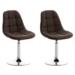 Netto Marken-Discount CLP 2er Set Stühle Emil Stoff I Mit Gestepptem Sitz I Drehstühle Mit Trompetenfüße In Chromoptik Angebot