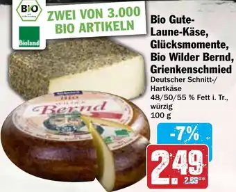 Hit Bio Gute Laune-Käse, Glücksmomente, Bio Wilder Bernd, Grienkenschmied Angebot